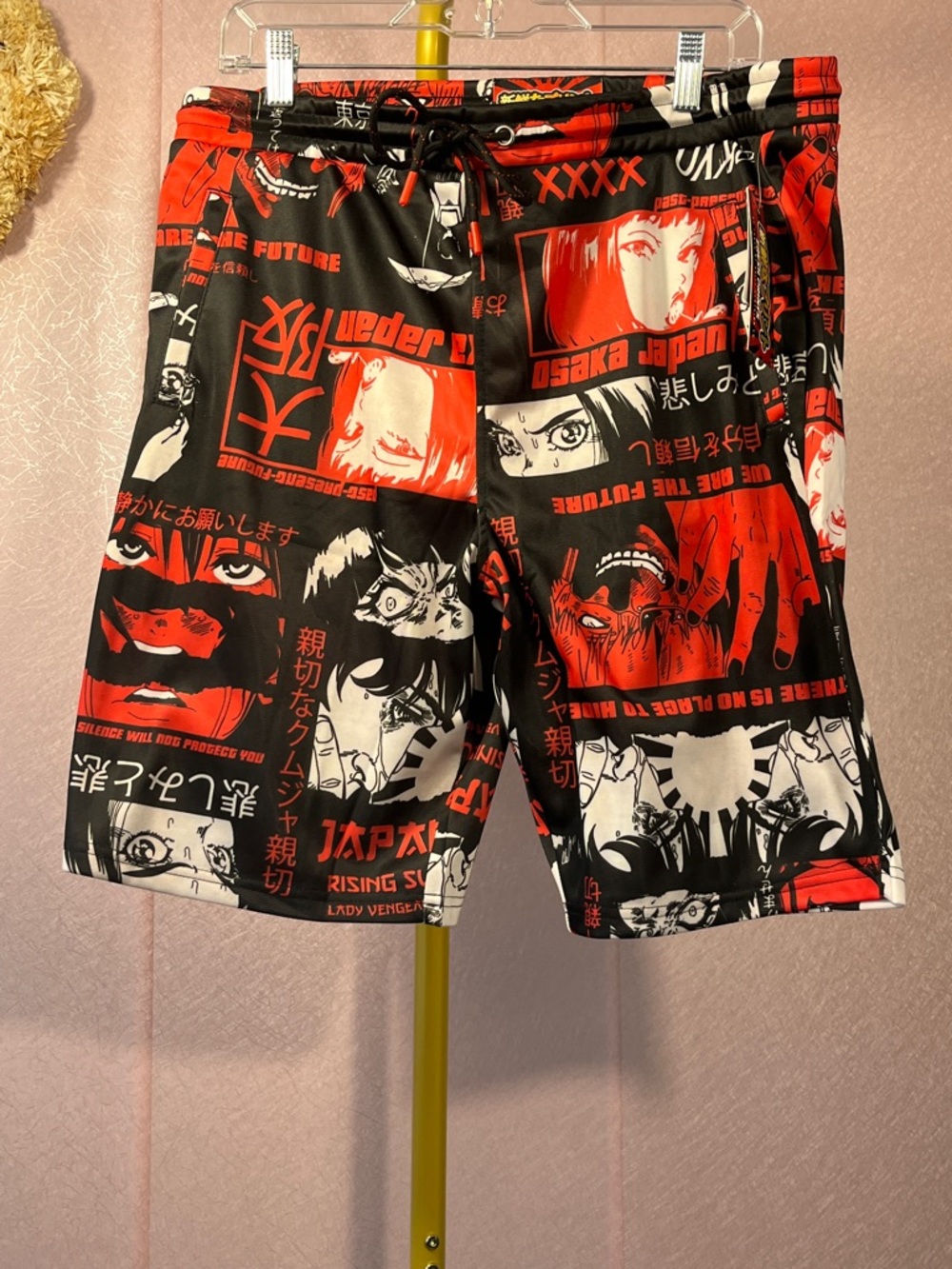 Drill Clothing - Athletic Graphic Swim Shorts - Red & Black NWT